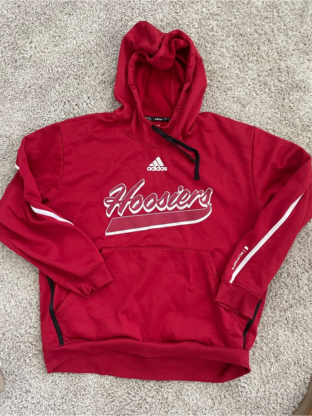 Adidas Men’s Red Indiana Hoosiers Hoodie (team issue) Pullover Sweatshirt